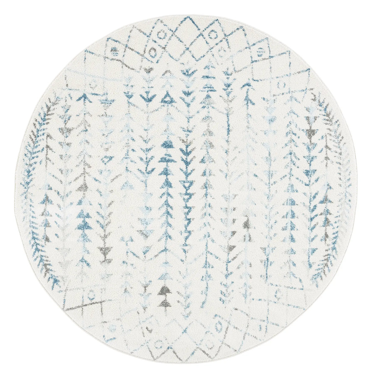 Safavieh Tulum 6'-7" x 6'-7" Rug in Ivory / Turquoise