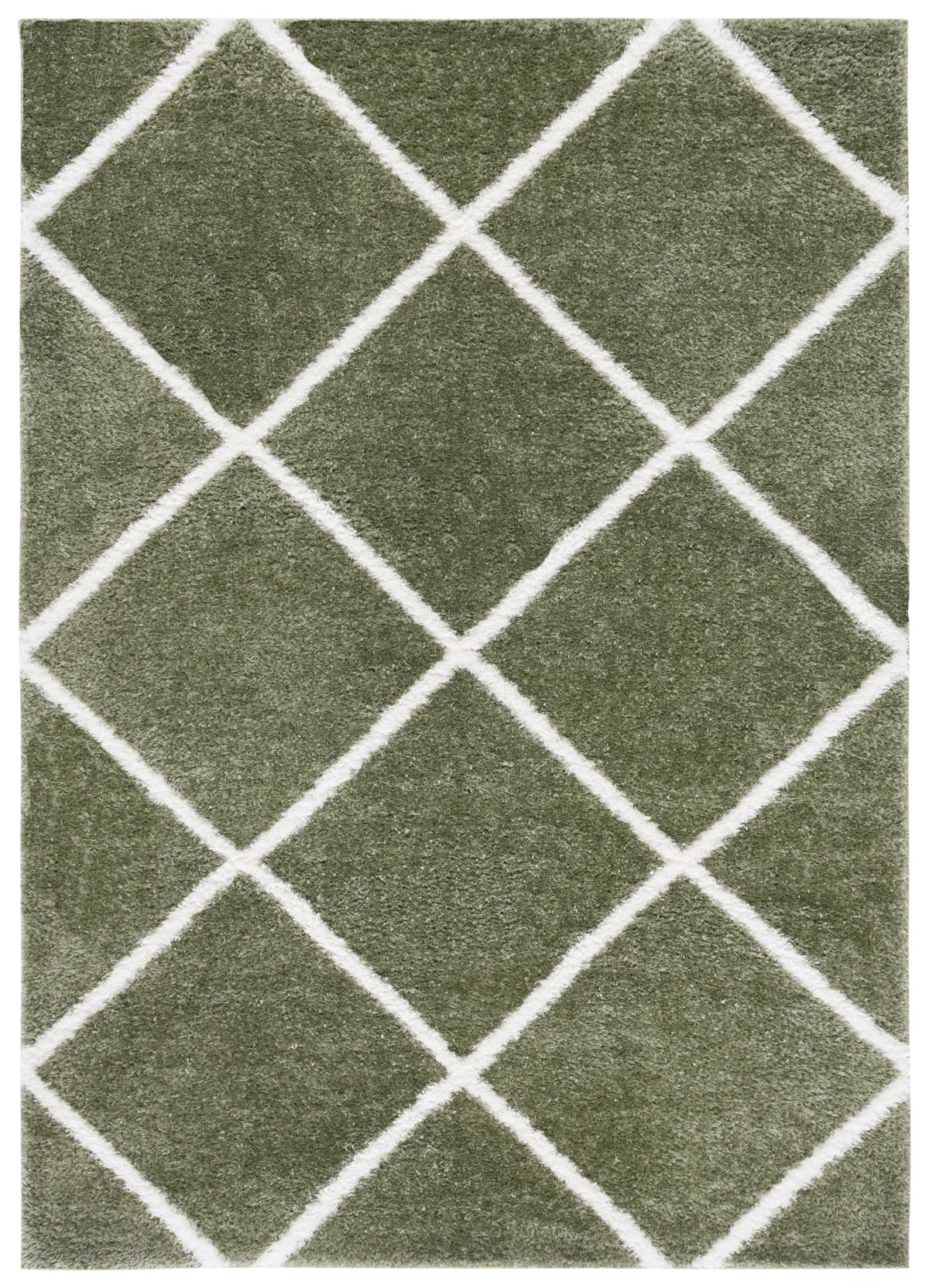 Safavieh Tahoe Shag 4'-0" x 6'-0" Rug in Sage / White