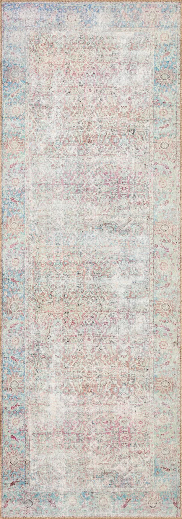 Loloi Wynter Wyn-04 Red/Teal Rugs - runner flat