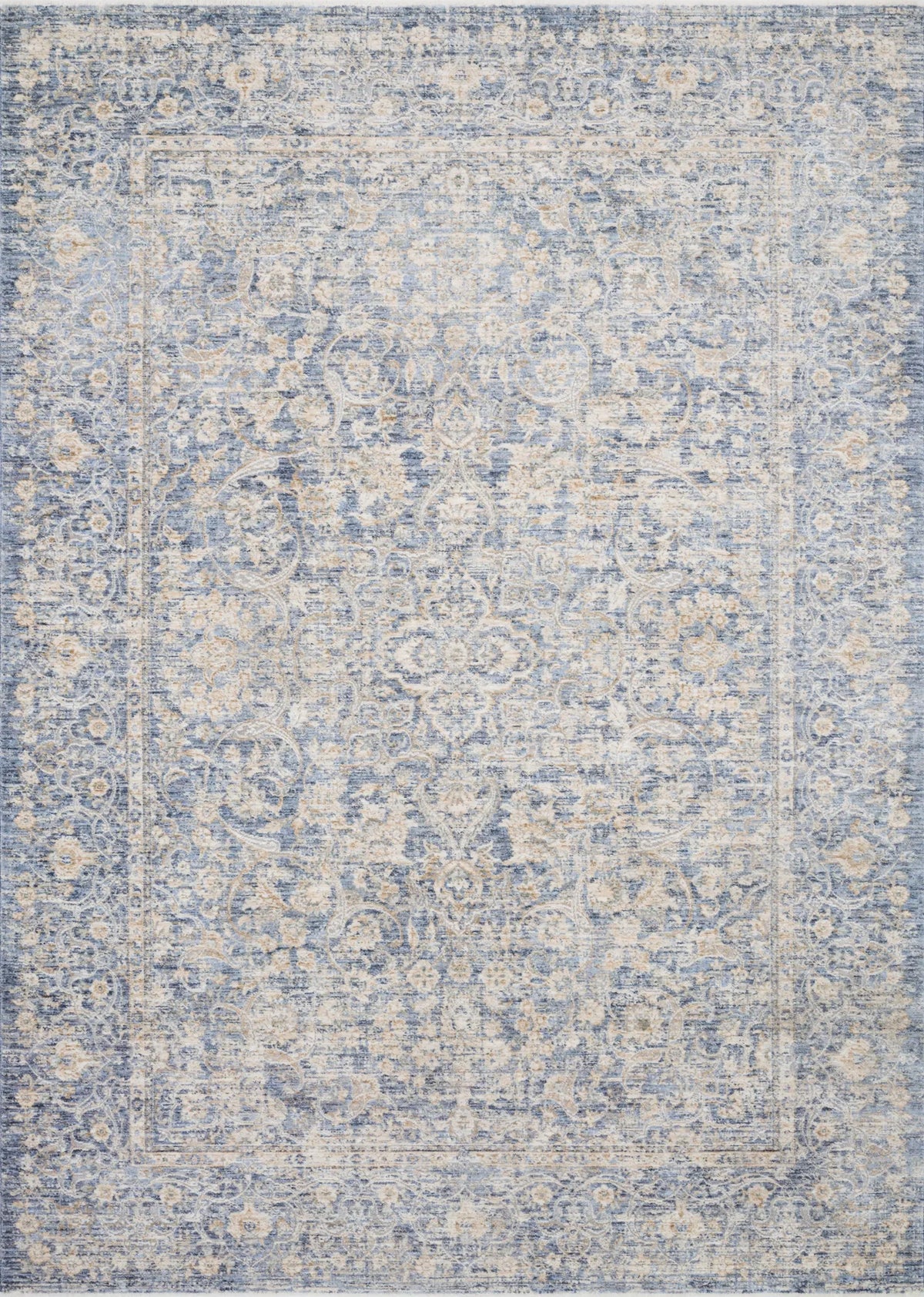 Loloi Pandora Pan-01 Blue / Gold Rugs - main flat