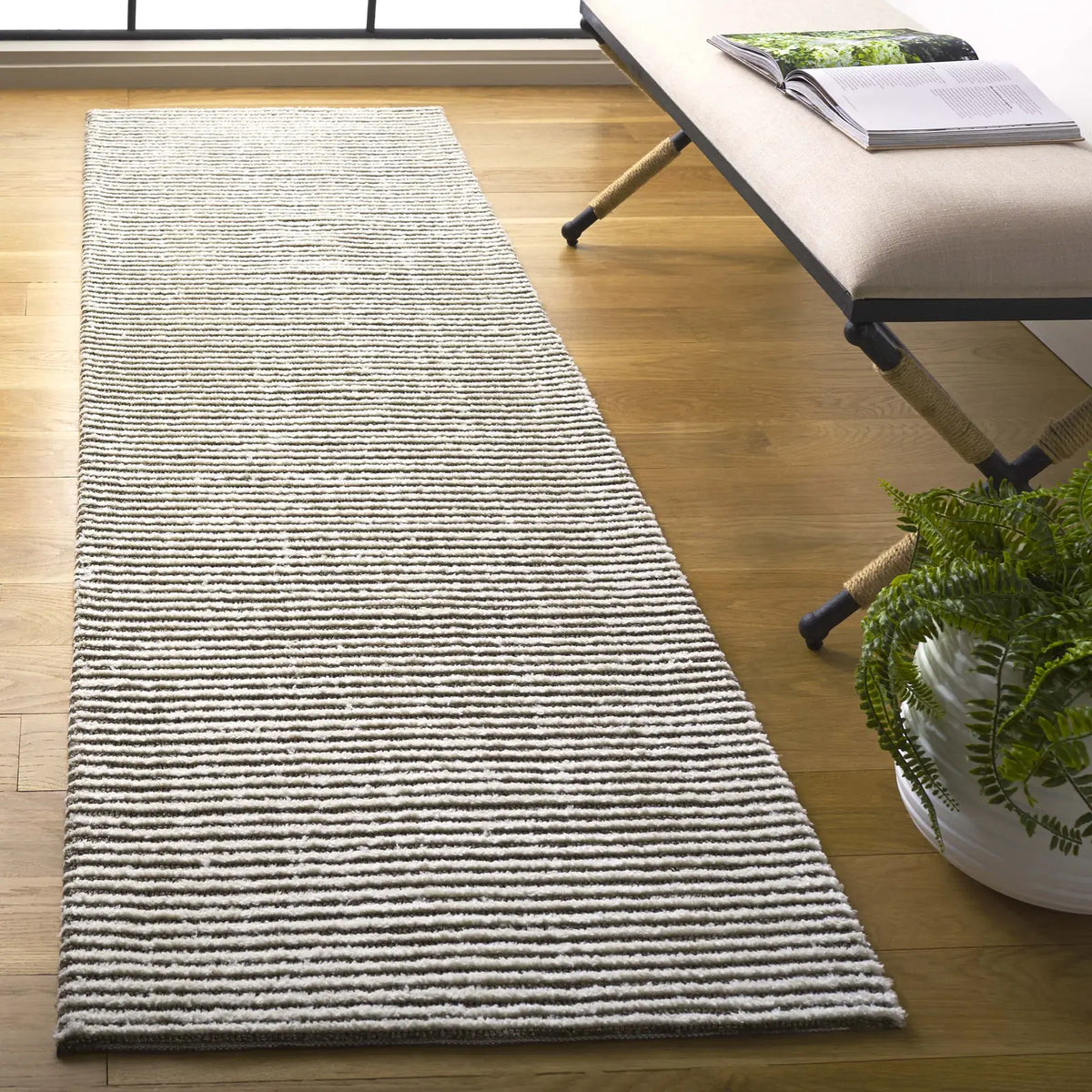 Safavieh Audrey 2'-3" x 8'-0" Rug in Ivory / Dark Grey