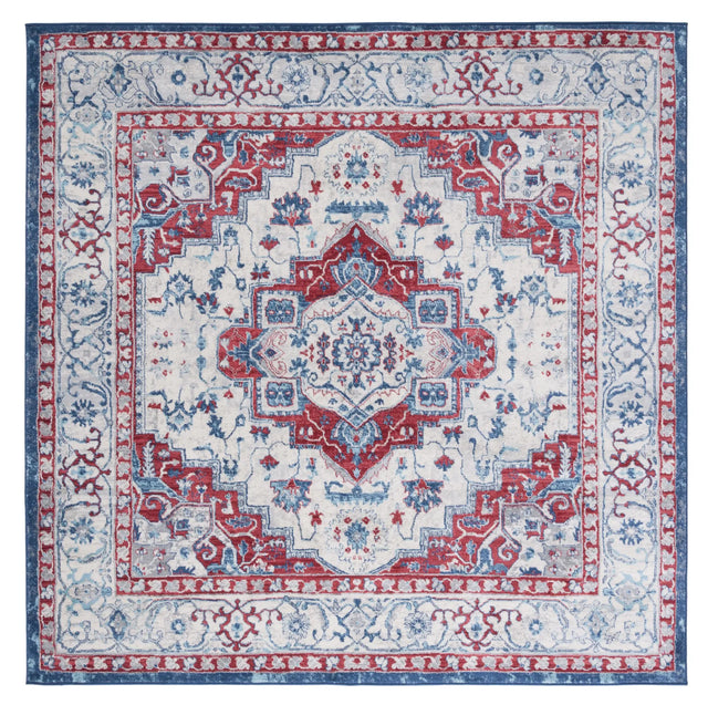 Safavieh Brentwood 6'-7" x 6'-7" Rug in Beige / Red