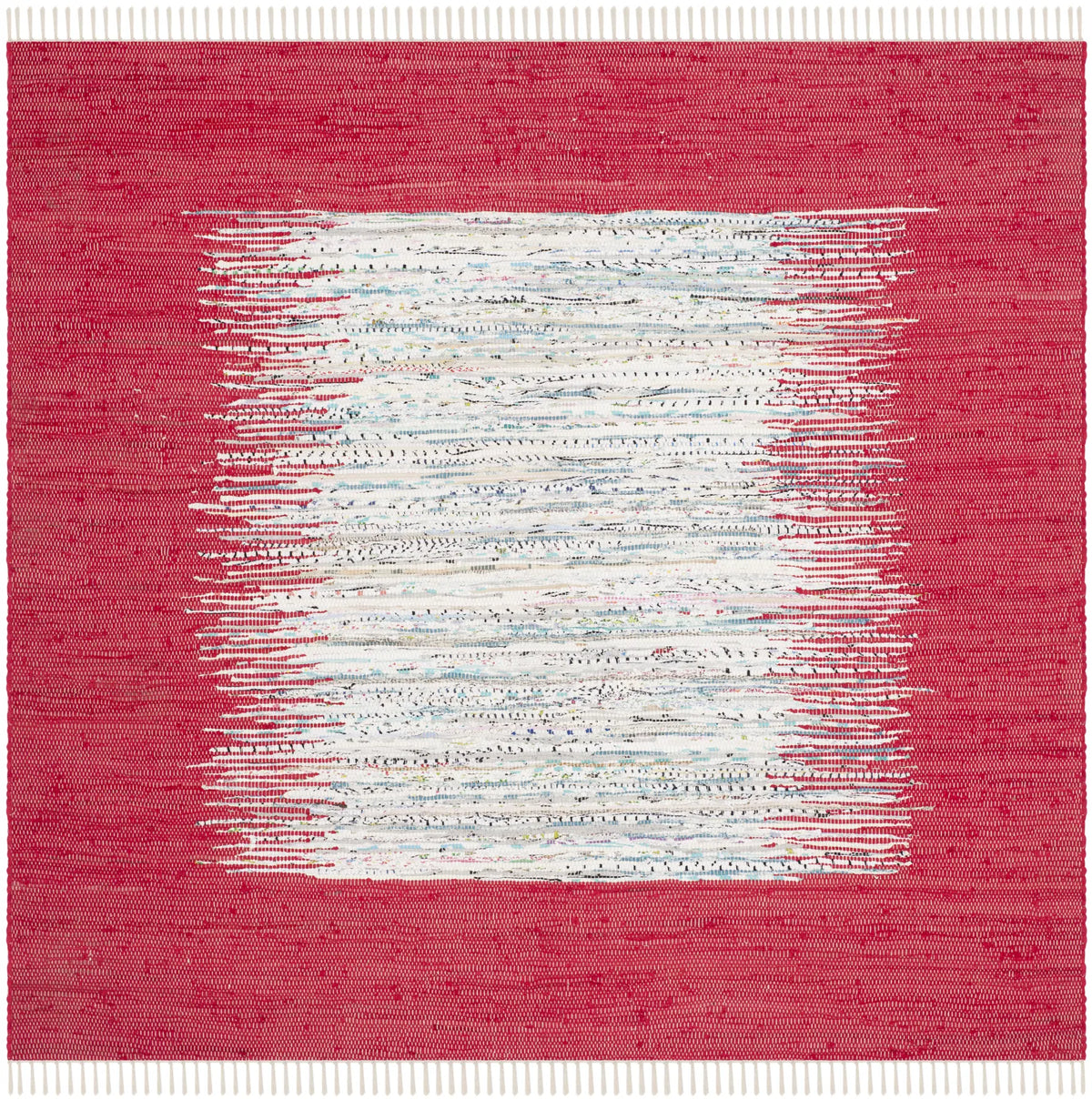 Safavieh Montauk 6'-0" x 6'-0" Rug in Ivory / Red