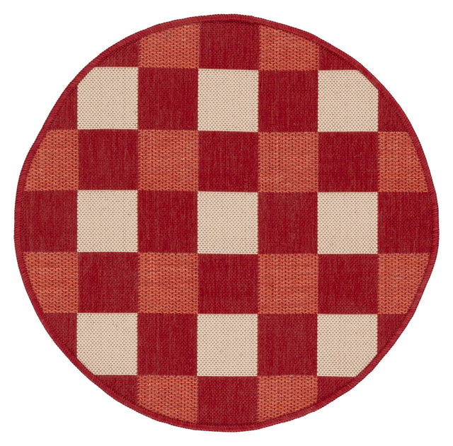 Safavieh Courtyard 2'-7" x 2'-7" Rug in Red / Beige