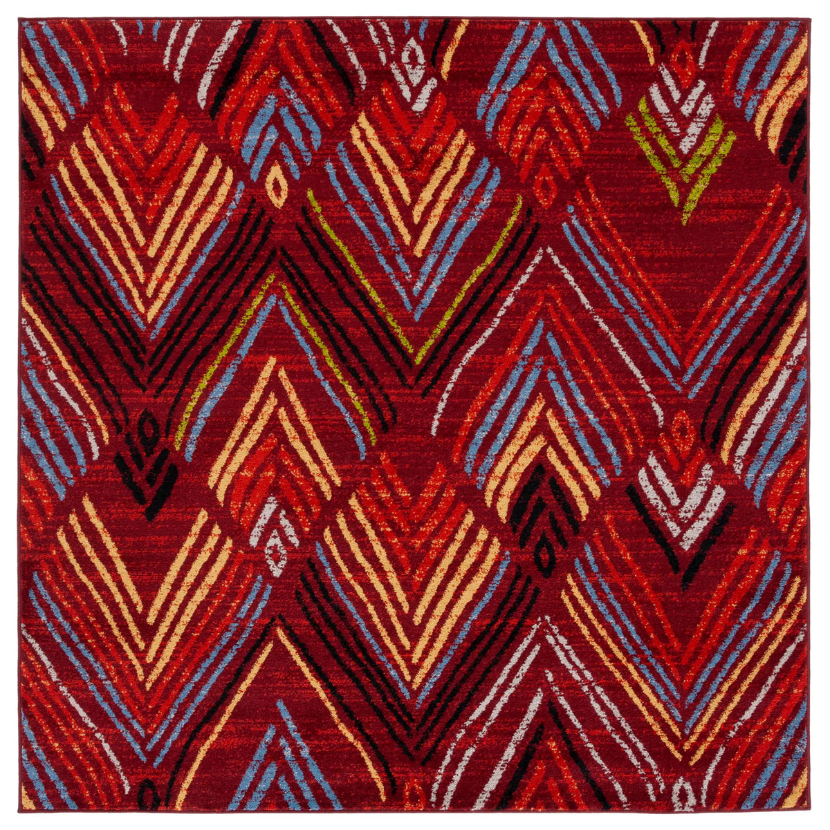 Safavieh Amsterdam 6'-7" x 6'-7" Rug in Red / Terracotta