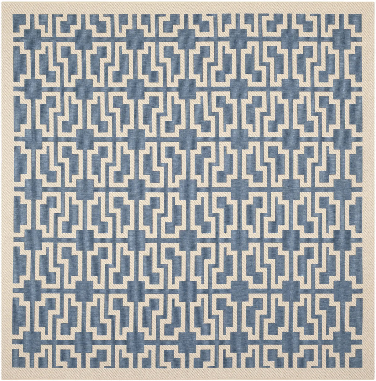 Safavieh Courtyard 7'-10" x 7'-10" Rug in Blue / Beige