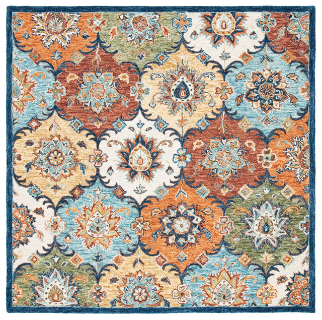 Safavieh Heritage 6'-0" x 6'-0" Rug in Blue / Rust