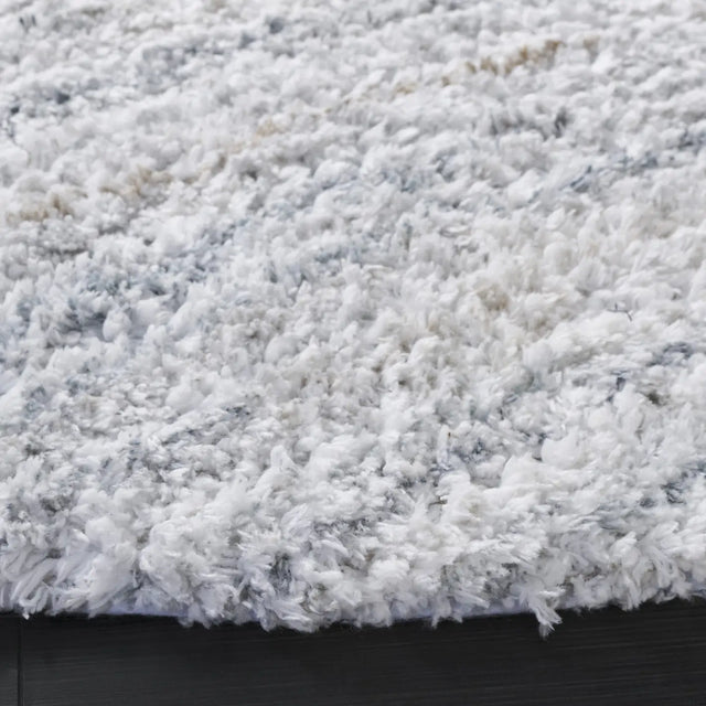 Safavieh Glory Shag 6'-0" x 6'-0" Rug in Ivory / Light Blue