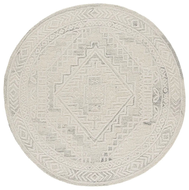 Safavieh Metro 6'-0" x 6'-0" Rug in Light Grey / Ivory