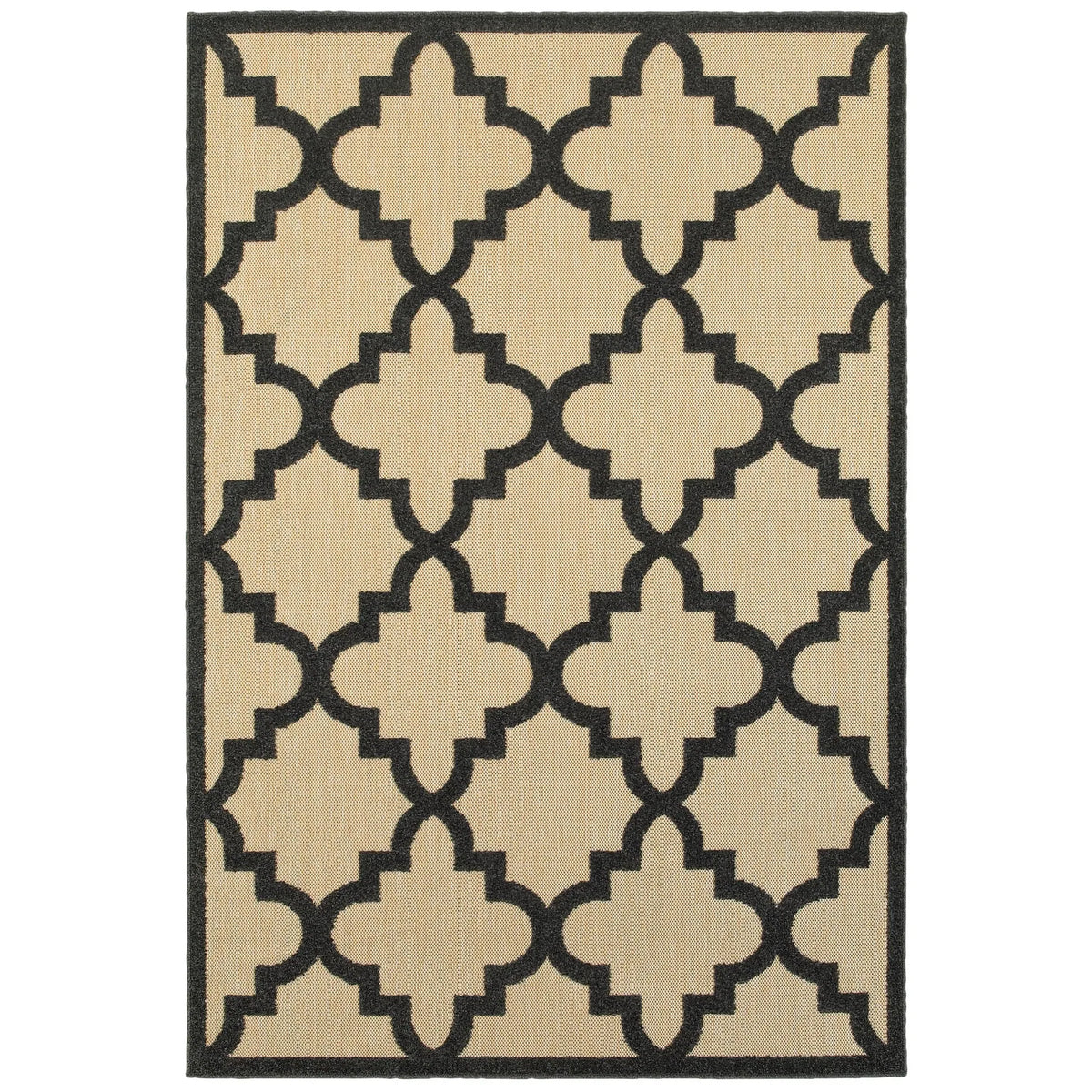 Oriental Weavers Sphinx Cayman 660N9 Sand / Charcoal Rugs - main flat