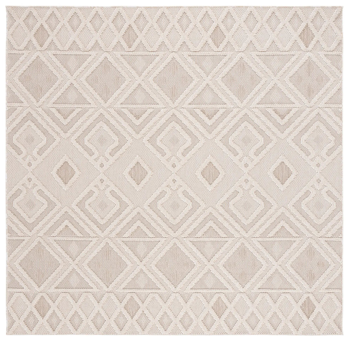 Safavieh Global 6'-7" x 6'-7" Rug in Beige / Ivory