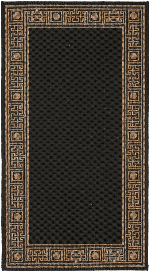 Safavieh Courtyard 2'-7" x 5'-0" Rug in Black / Coffee