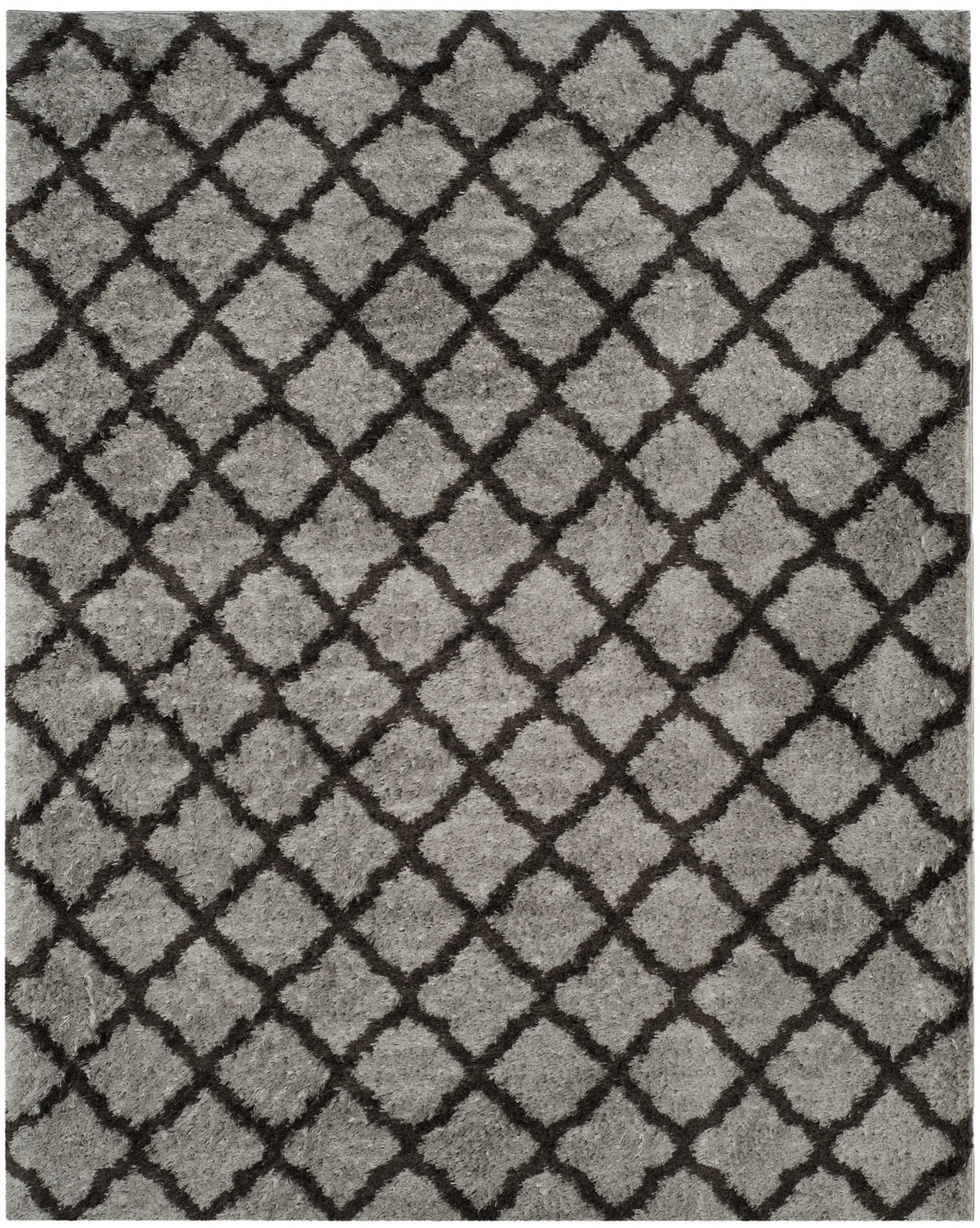 Safavieh Indie Shag 6'-7" x 9'-2" Rug in Grey / Dark Grey