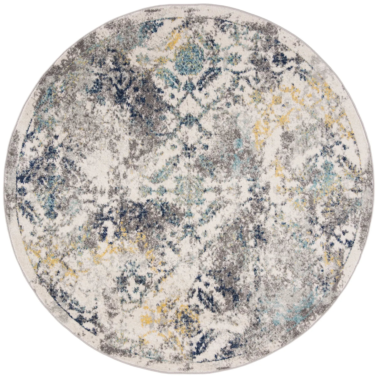 Safavieh Madison 6'-7" x 6'-7" Rug in Ivory / Blue