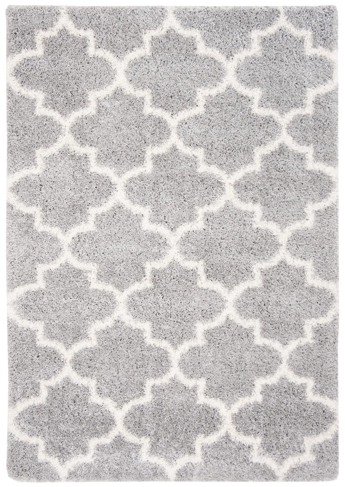 Safavieh Fontana Shag 800 4'-0" x 6'-0" Rug in Grey / Cream