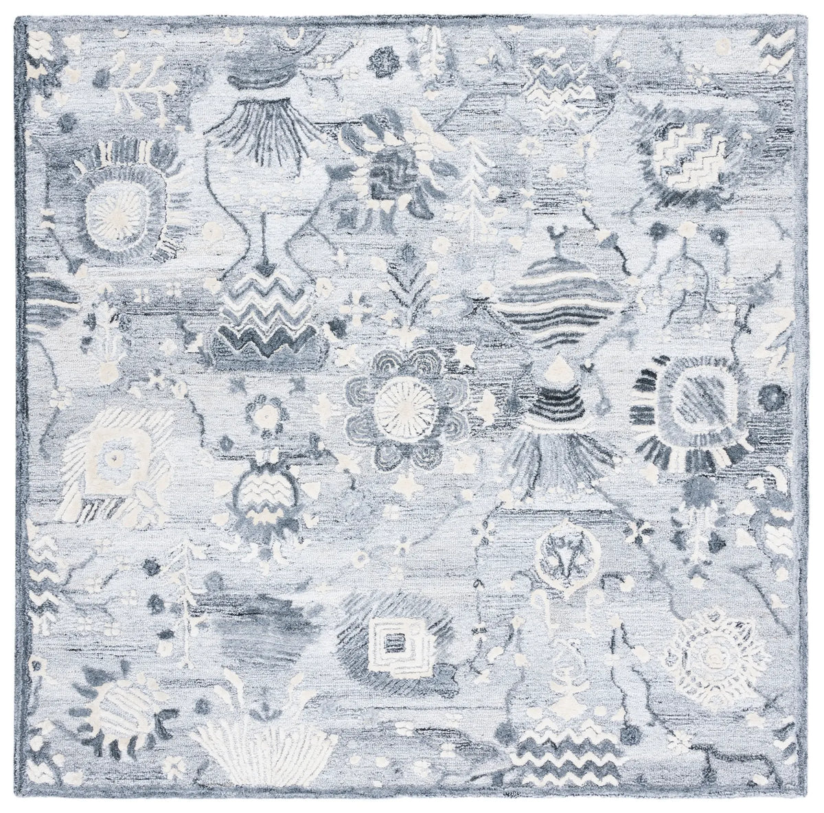 Safavieh Glamour 6'-0" x 6'-0" Rug in Ivory / Grey