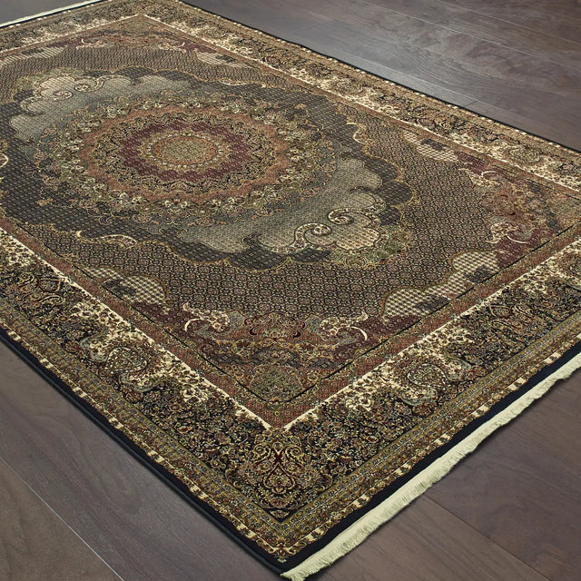 Oriental Weavers Sphinx Masterpiece 5330B Blue / Red Rugs - angle detail