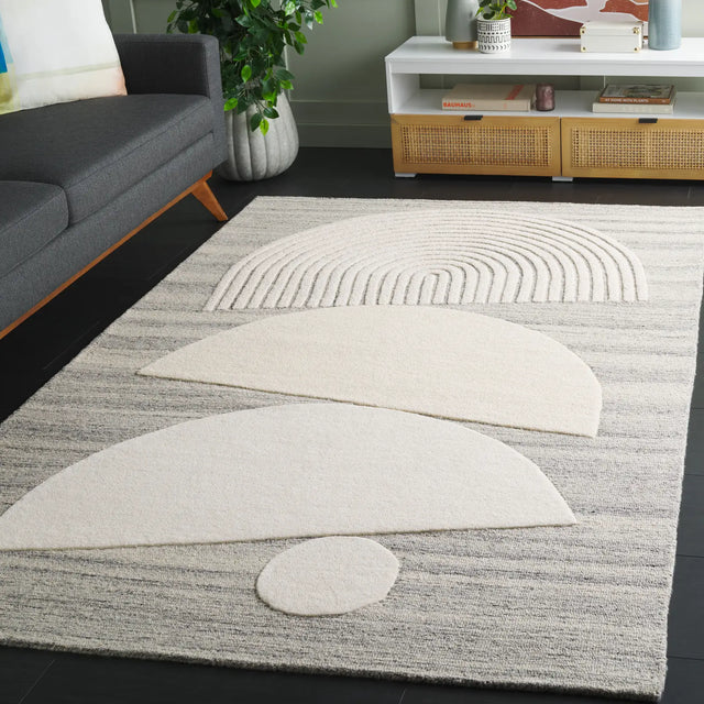 Safavieh Ebony 4'-0" x 6'-0" Rug in Grey / Ivory