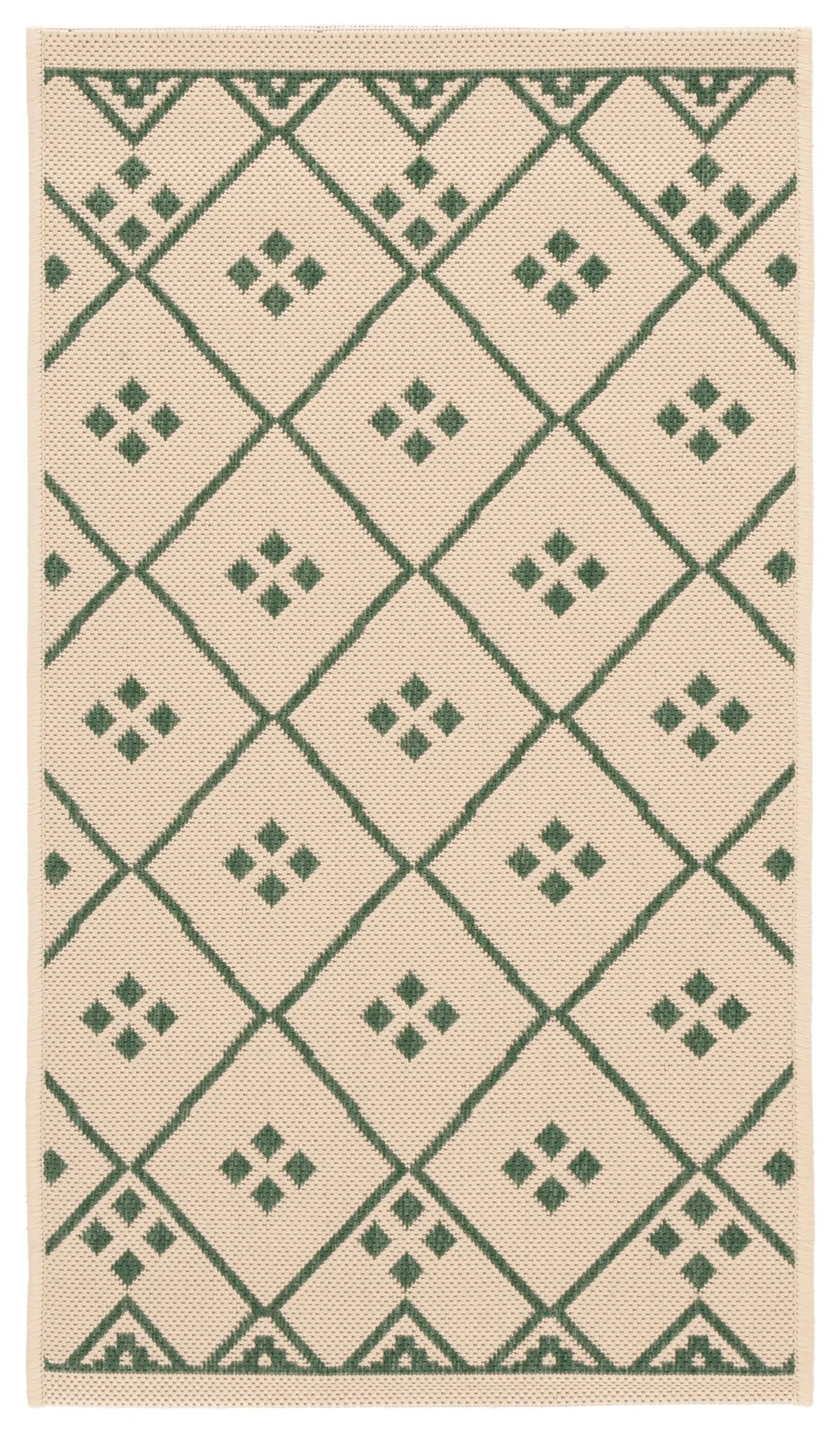 Safavieh Courtyard 2'-0" x 3'-7" Rug in Beige / Green