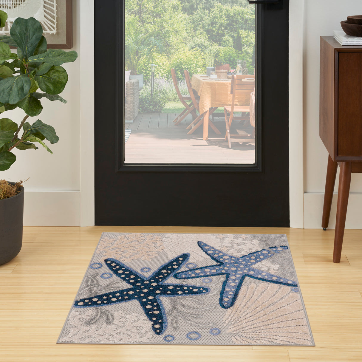 Nourison Aloha Alh24 Blue/Grey Rugs