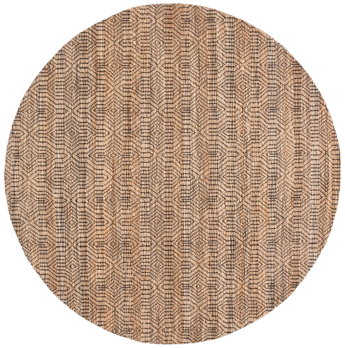 Safavieh Natural Fiber 7'-0" x 7'-0" Rug in Natural / Black
