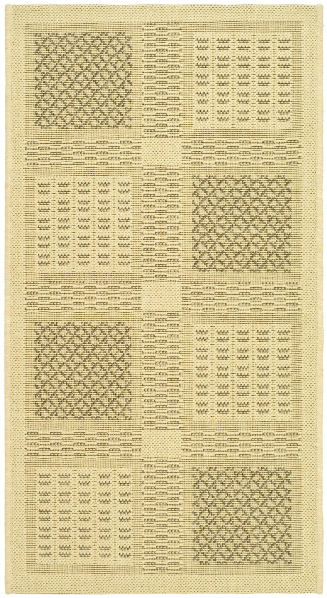 Safavieh Courtyard 2'-0" x 3'-7" Rug in Natural / Brown