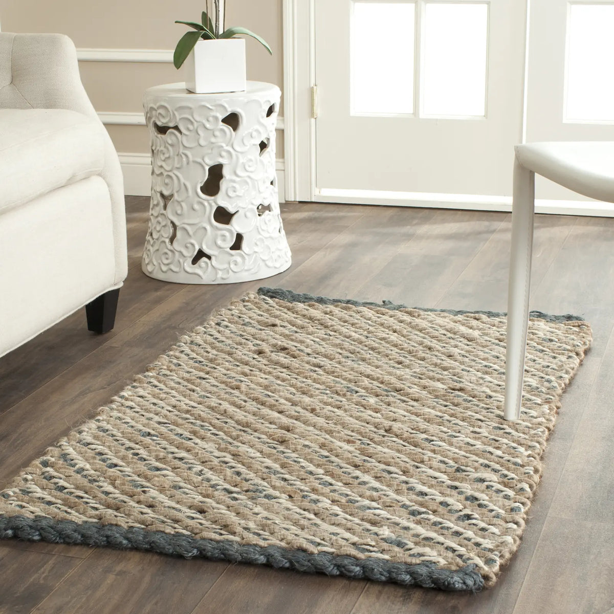 Safavieh Natural Fiber 2'-6" x 4'-0" Rug in Blue / Natural