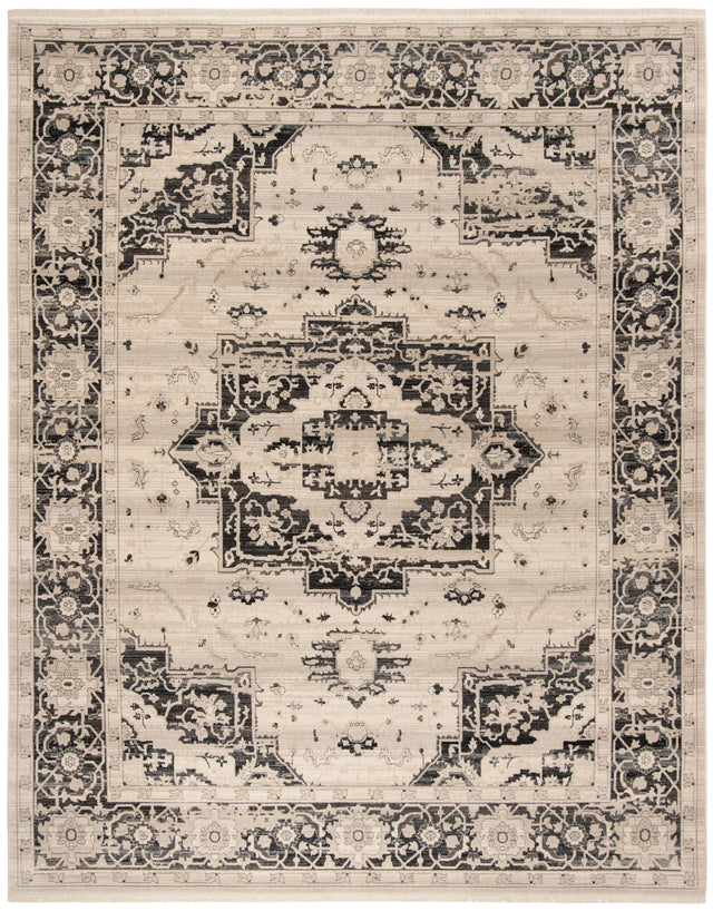 Safavieh Vintage Persian 8'-0" x 10'-0" Rug in Ivory / Charcoal
