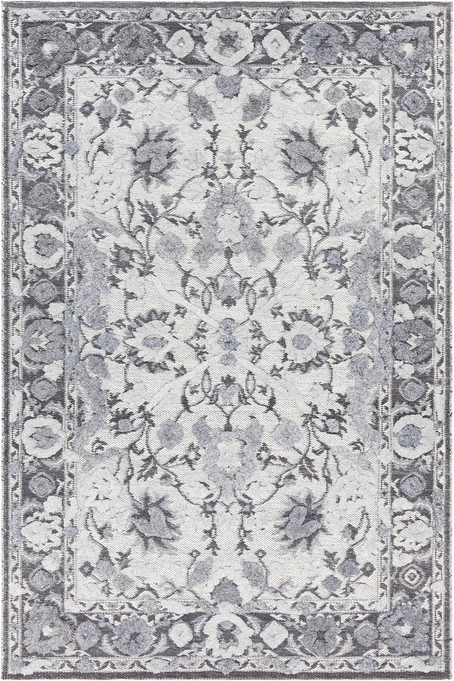 Chandra Daphne DAP-52204 Gray / Black / White rug, flat view