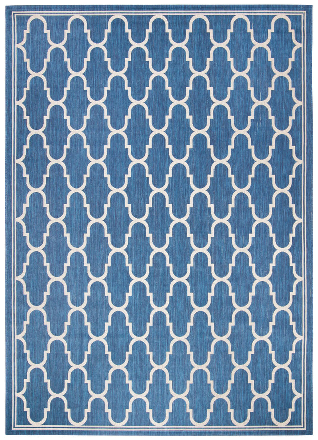 Safavieh Courtyard 6'-7" x 9'-6" Rug in Navy / Beige