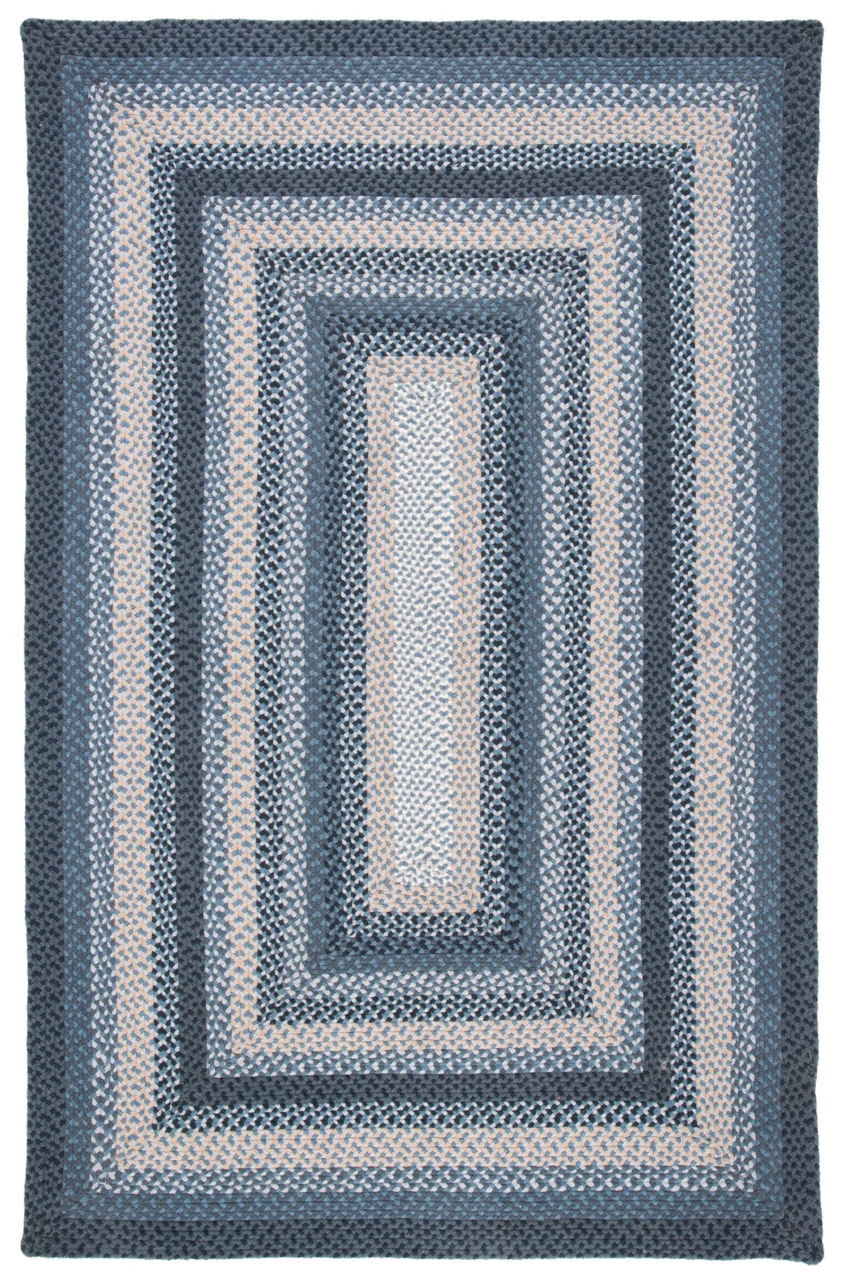 Safavieh Braided 4'-0" x 6'-0" Rug in Dark Grey / Blue