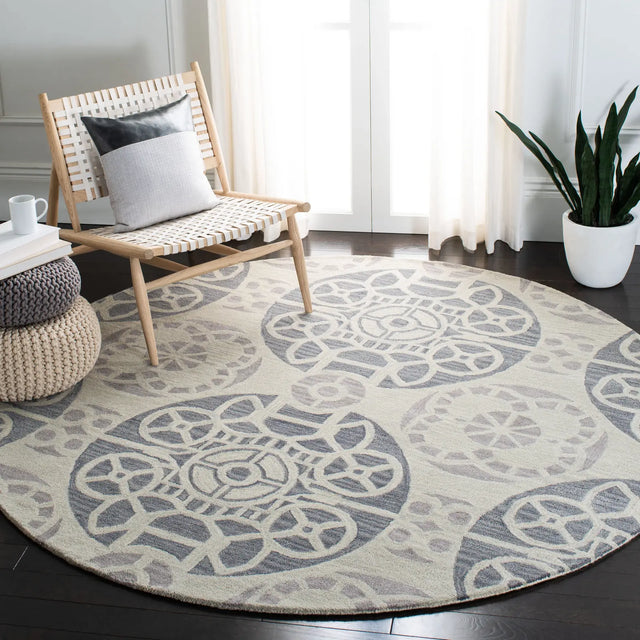 Safavieh Wyndham 7'-0" x 7'-0" Rug in Silver / Blue