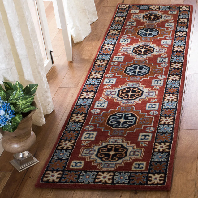 Safavieh Heritage 2'-3" x 8'-0" Rug in Red / Black