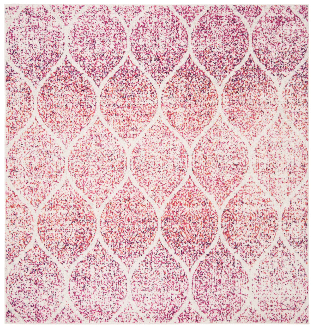 Safavieh Madison 6'-7" x 6'-7" Rug in Cream / Fuchsia