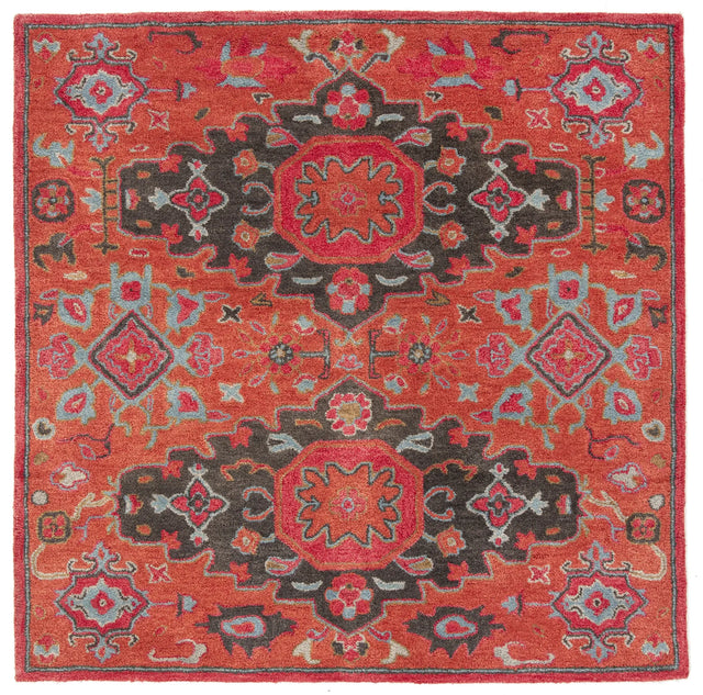 Safavieh Heritage 6'-0" x 6'-0" Rug in Rust / Multi