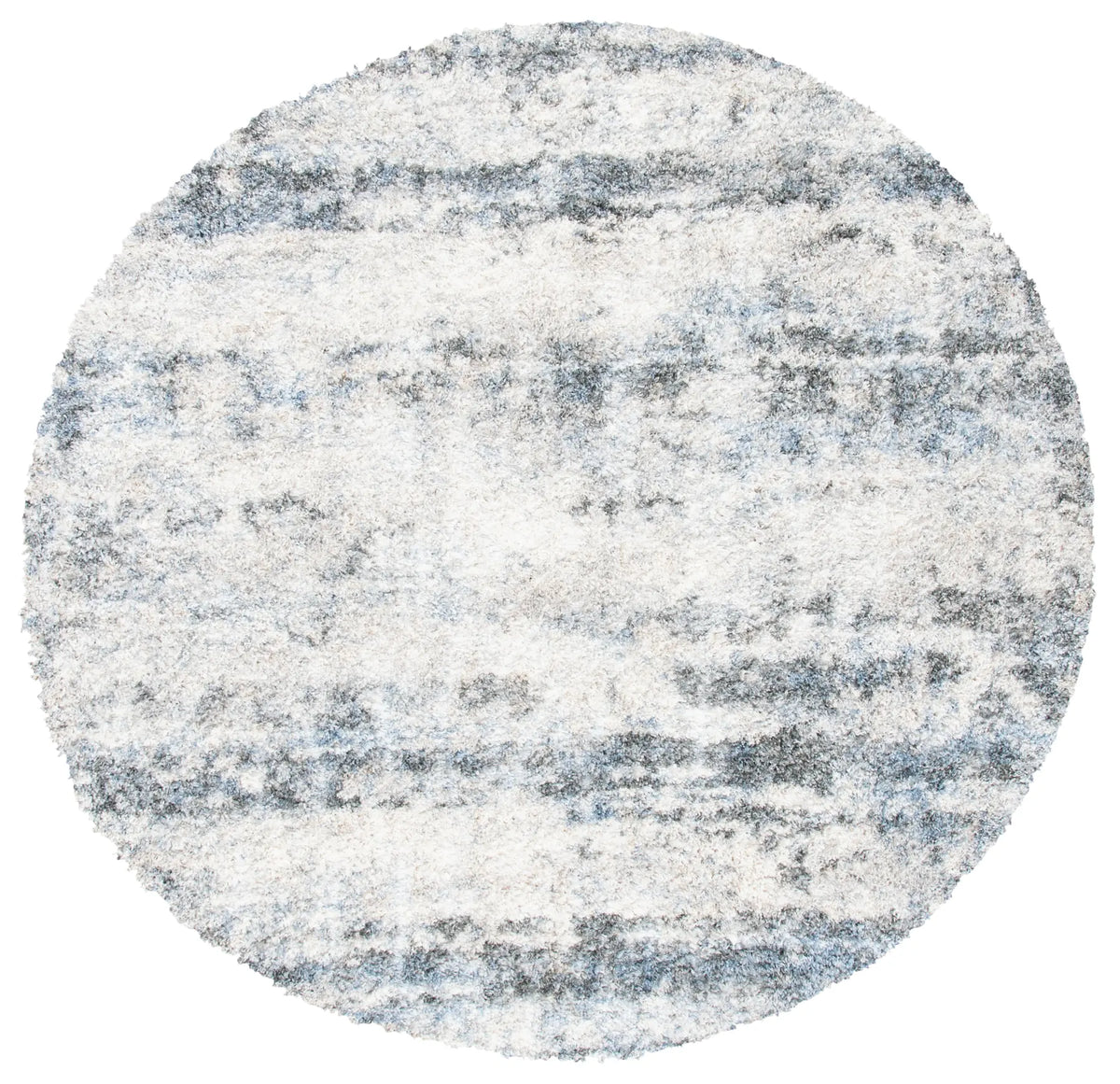 Safavieh Berber Shag 200 6'-7" x 6'-7" Rug in Ivory / Charcoal