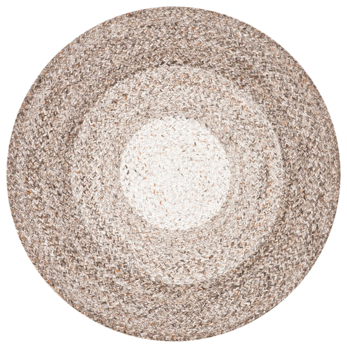 Safavieh Braided 3'-0" x 3'-0" Rug in Brown / Beige