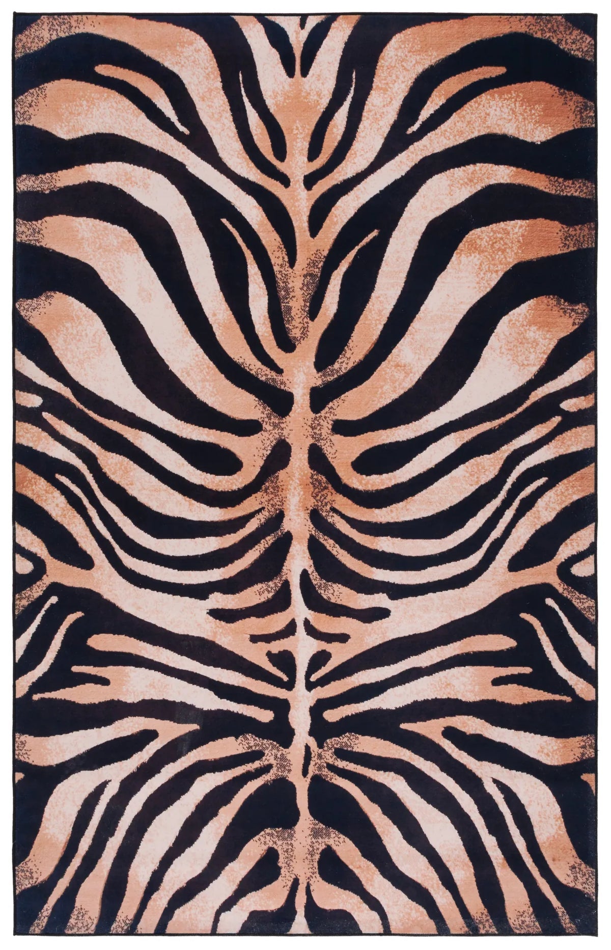 Safavieh Faux Hide 4'-0" x 6'-0" Rug in Light Orange / Black