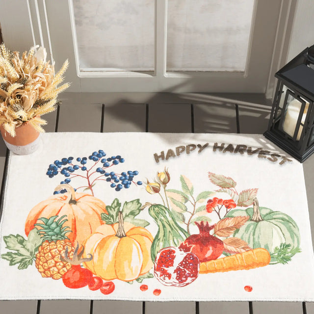 Safavieh Door And Kitchen Mat 2'-0" x 3'-0" Rug in Beige / Orange