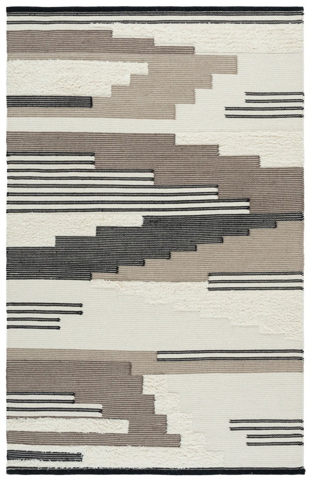 Safavieh Kenya 4'-0" x 6'-0" Rug in Black / Ivory