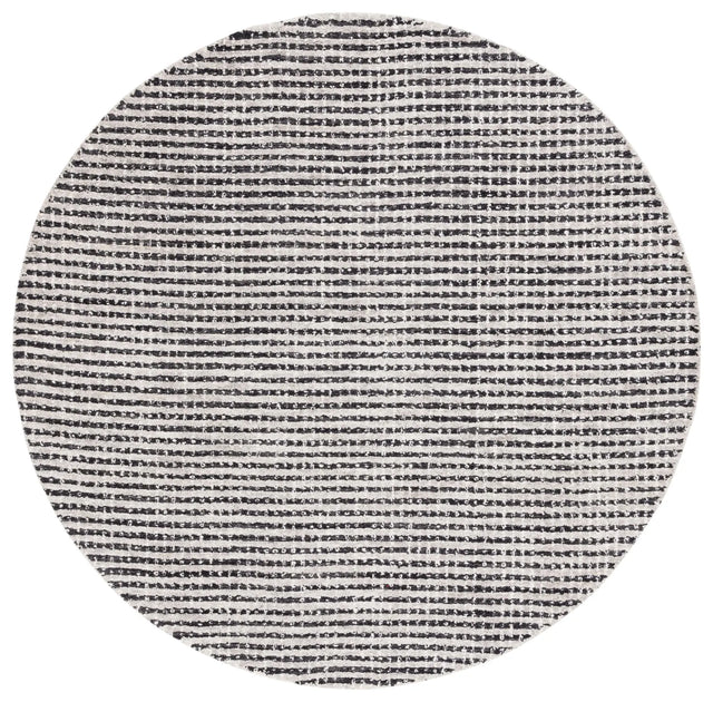 Safavieh Abstract 6'-0" x 6'-0" Rug in Black / Ivory