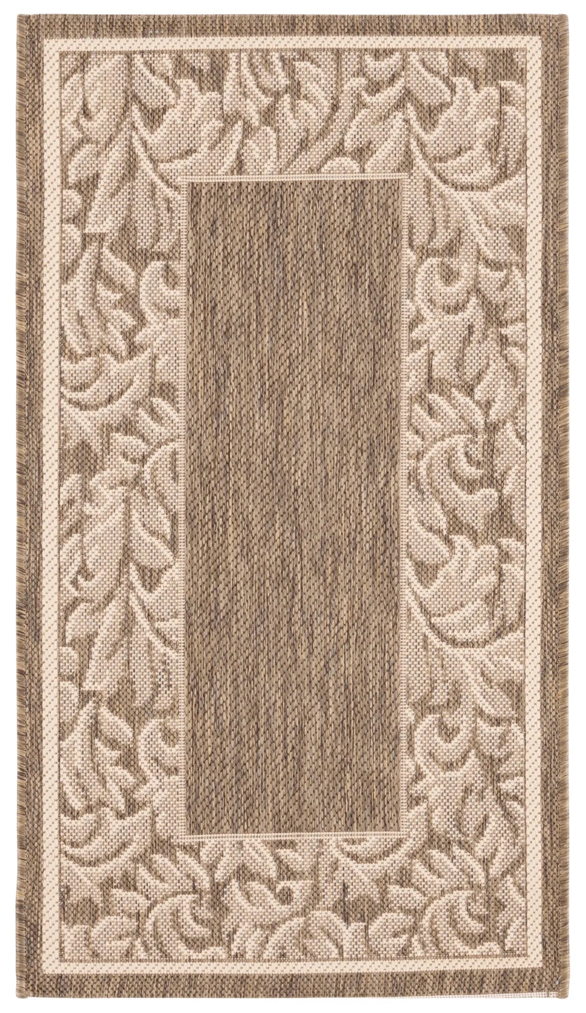 Safavieh Courtyard 2'-0" x 3'-7" Rug in Brown / Natural