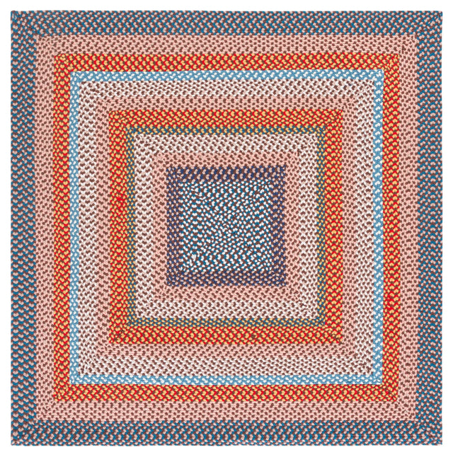 Safavieh Braided 5'-0" x 5'-0" Rug in Rust / Multi