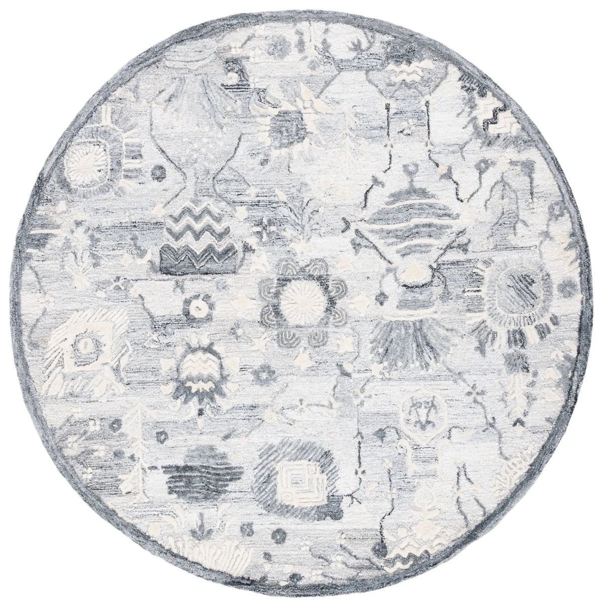Safavieh Glamour 6'-0" x 6'-0" Rug in Ivory / Grey
