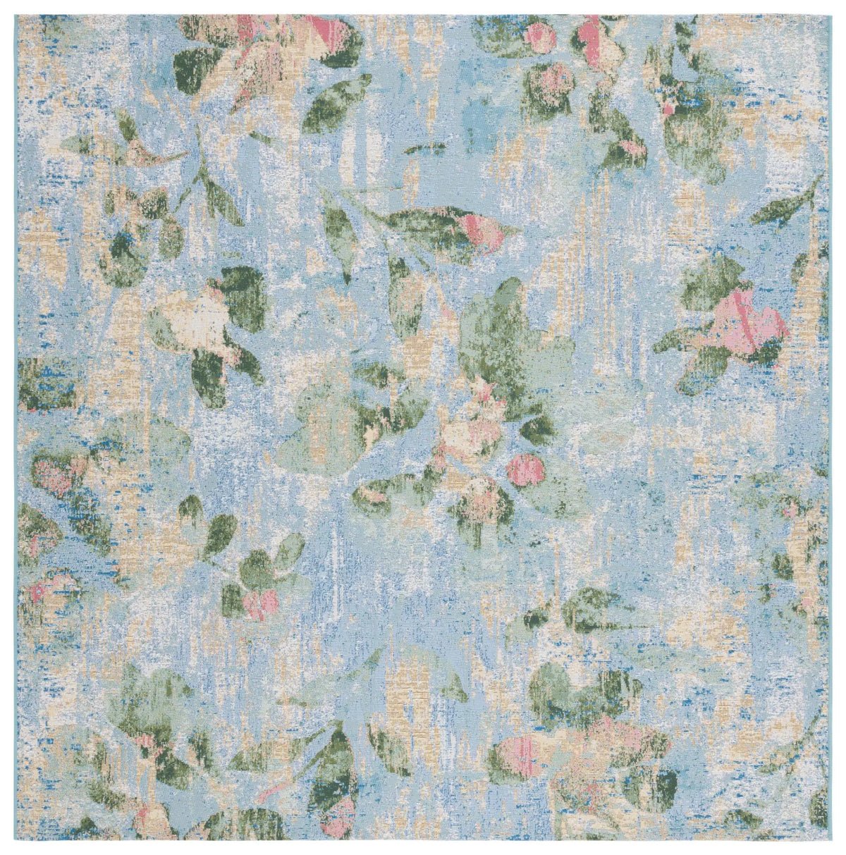 Safavieh Barbados 500 6'-6" x 6'-6" Rug in Light Blue / Green