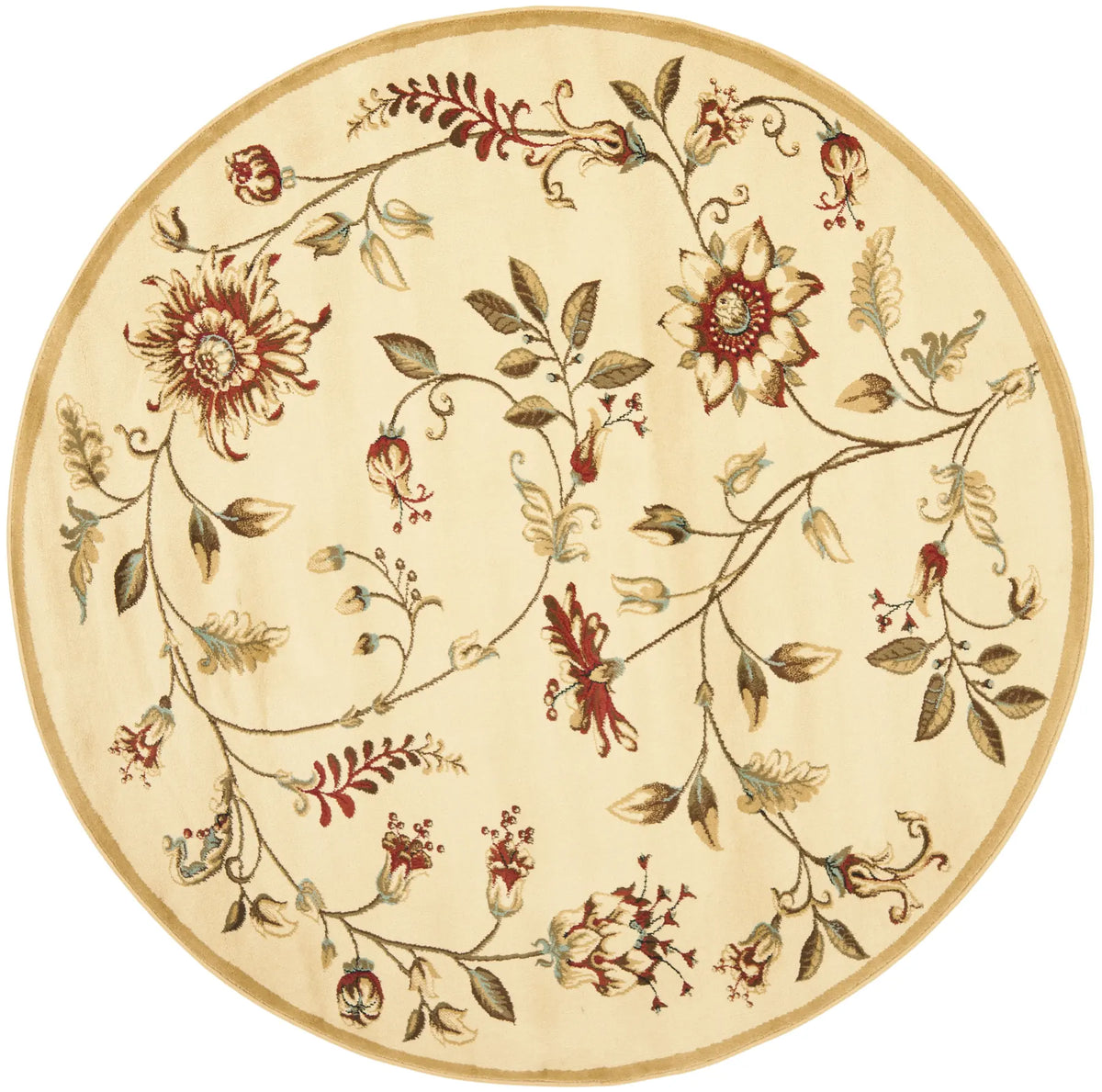 Safavieh Lyndhurst 5'-3" x 5'-3" Rug in Ivory / Multi