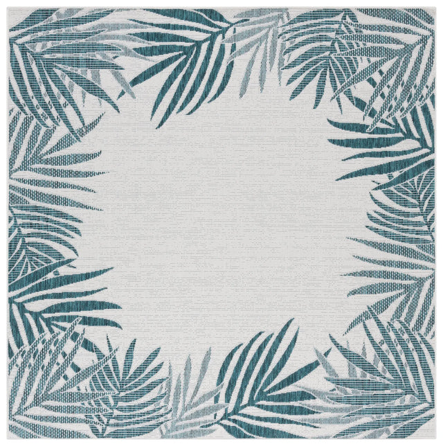 Safavieh Beach House 6'-7" x 6'-7" Rug in Blue / Ivory