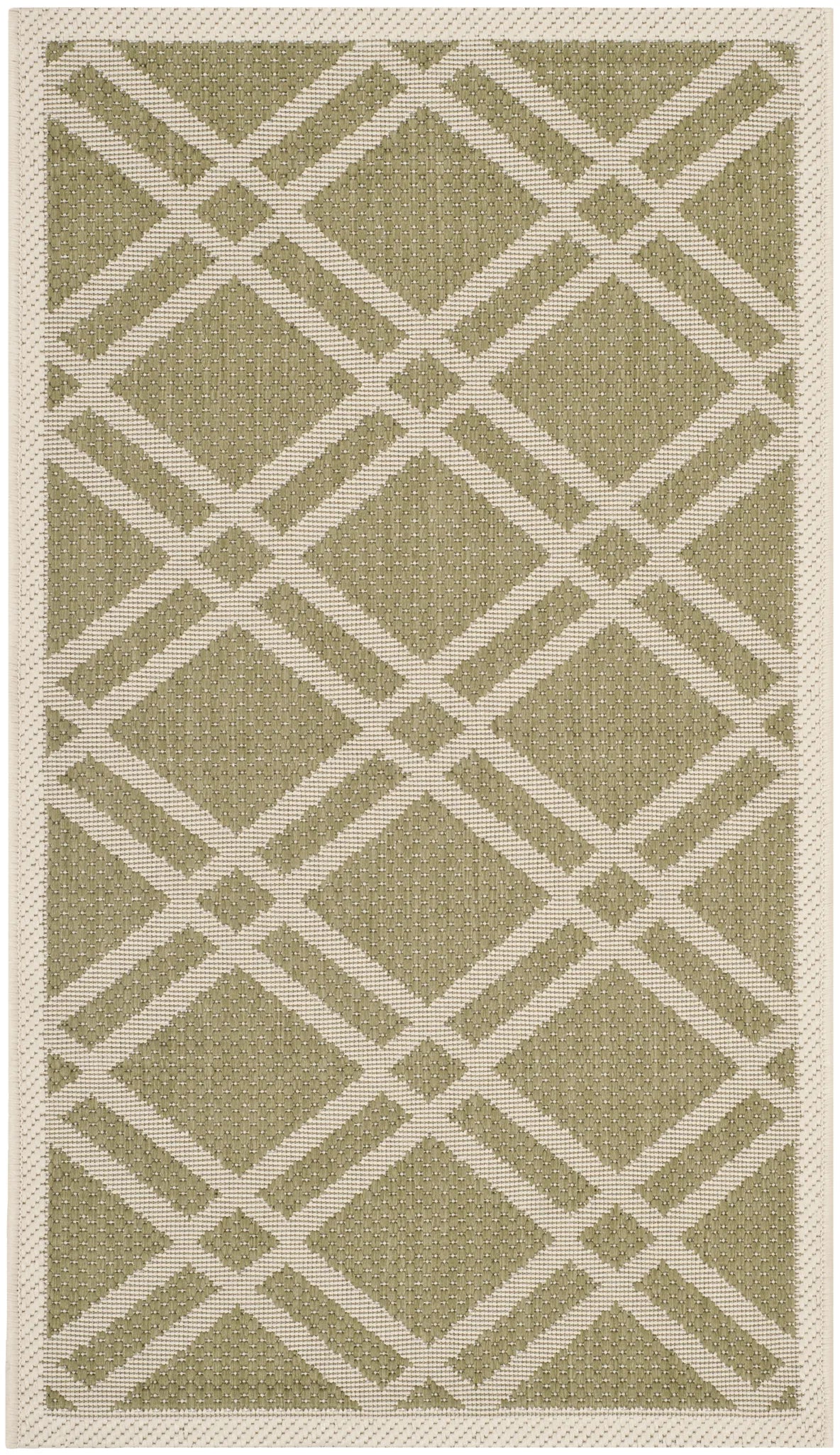 Safavieh Courtyard 2'-0" x 3'-7" Rug in Green / Beige