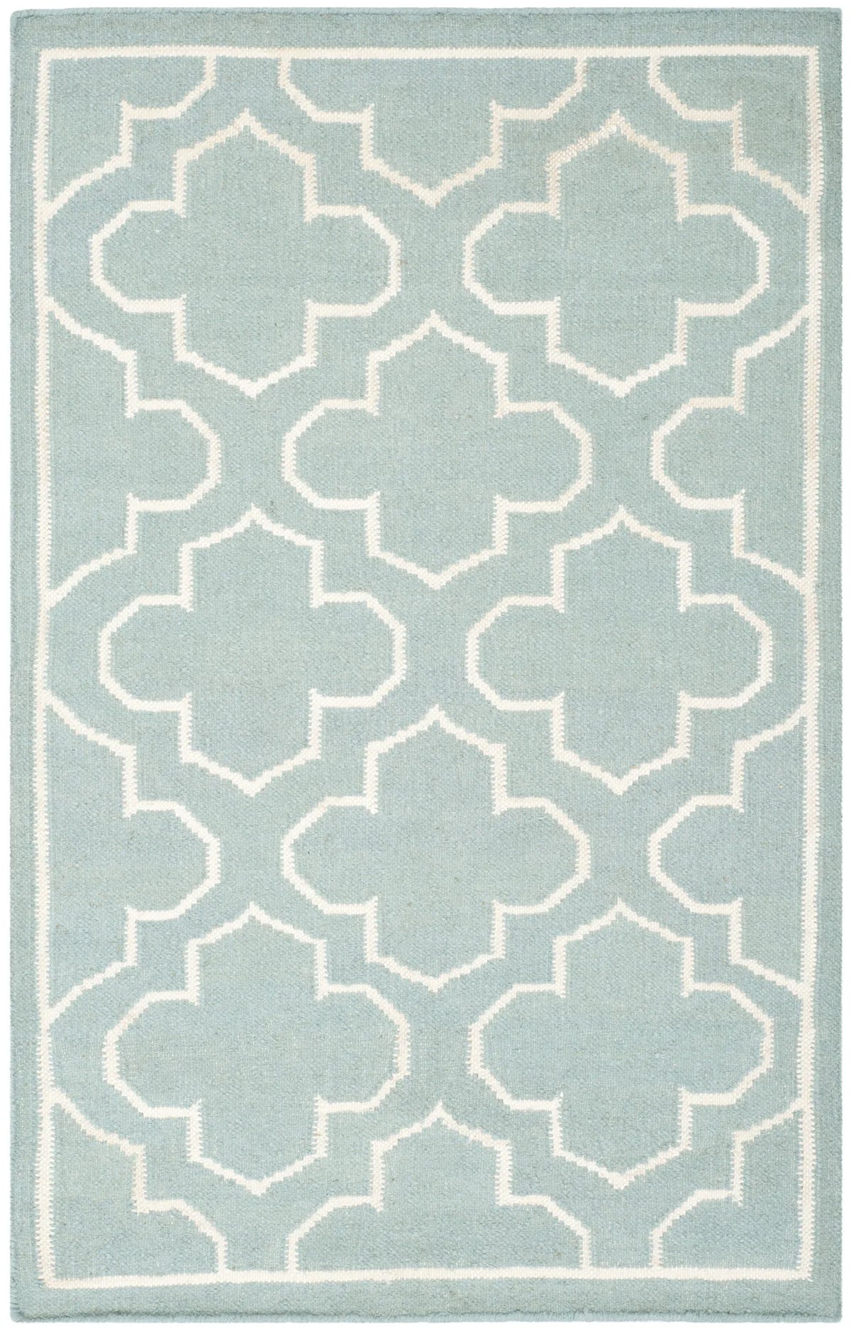 Safavieh Dhurries 2'-6" x 4'-0" Rug in Blue / Ivory