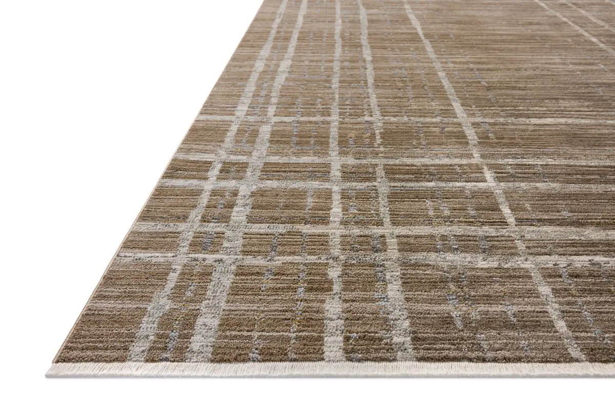 Loloi Wade Wae-05 Brown/Stone Rug - rug corner